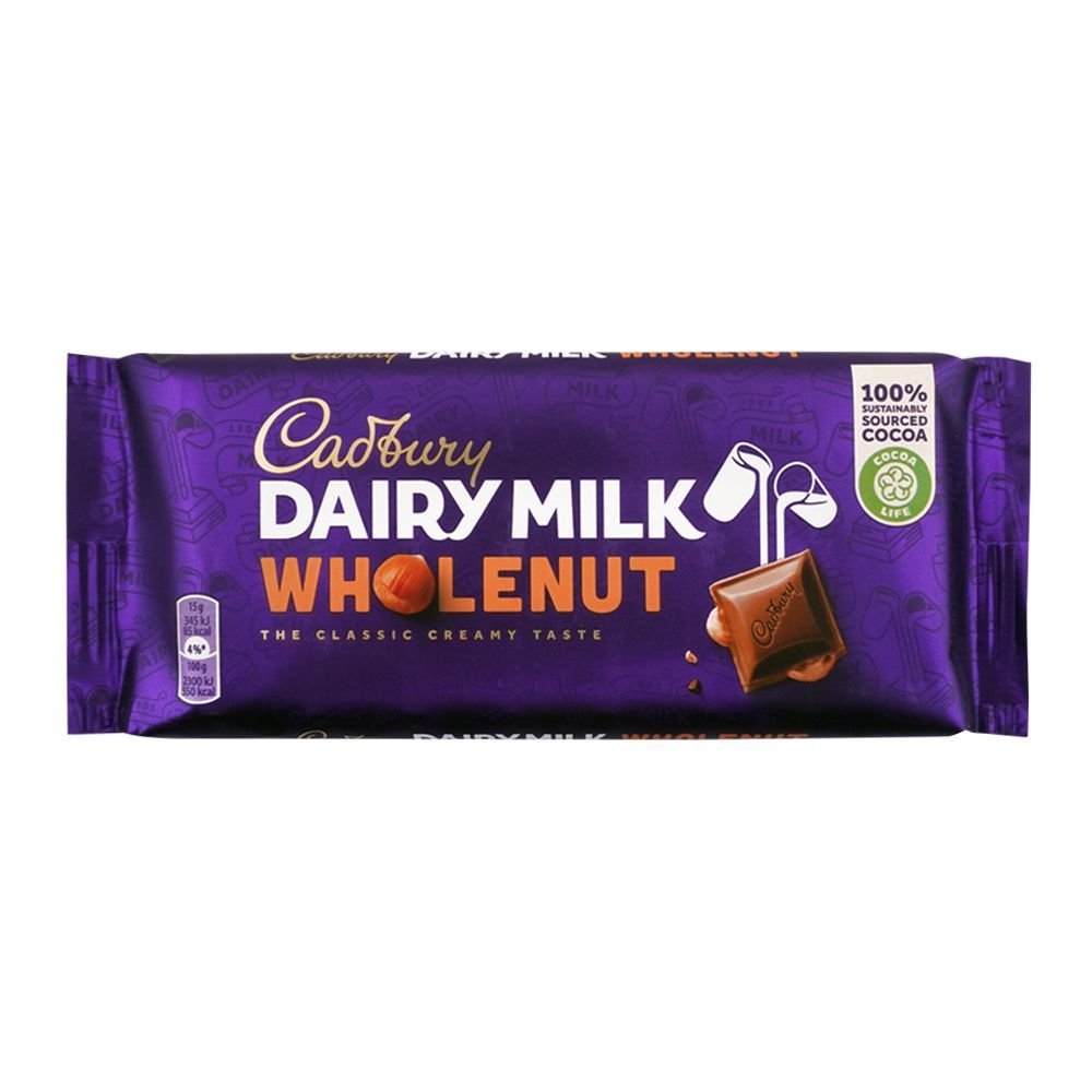Cadbury Whole Nut Chocolate, 120g (Imported)