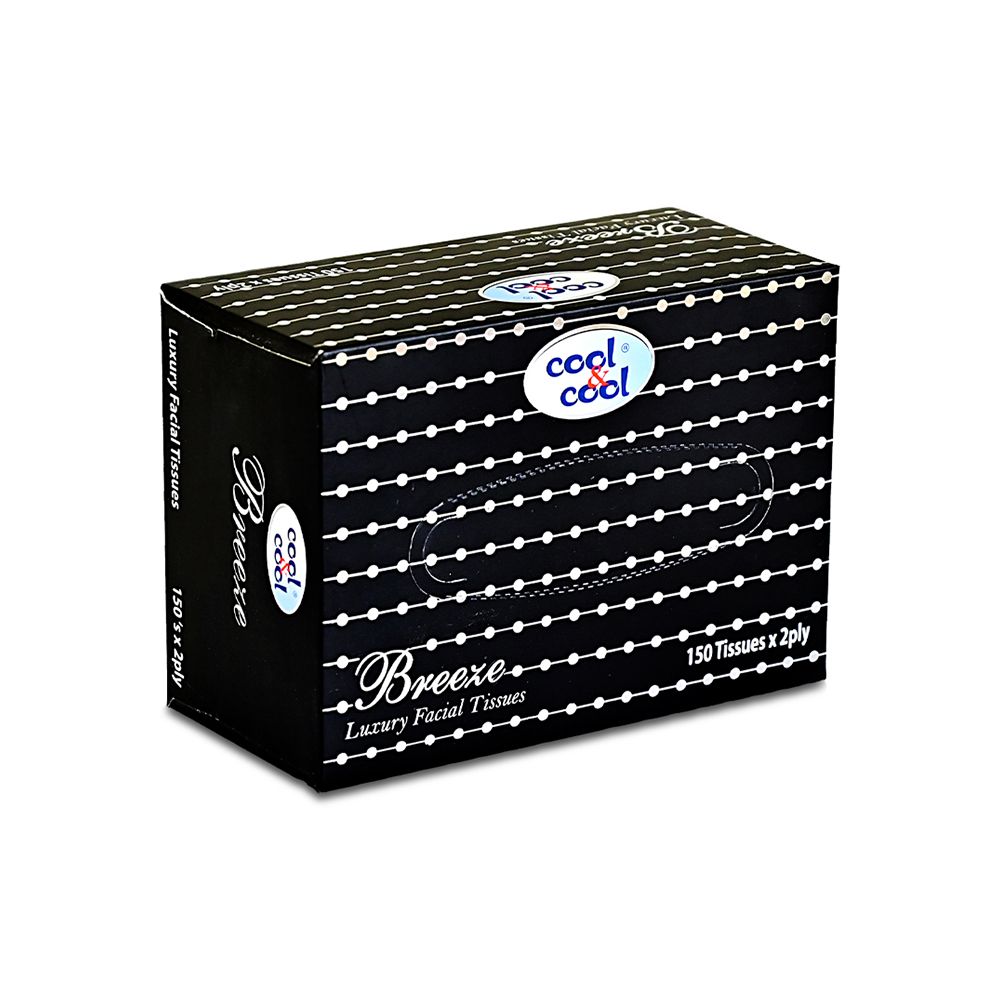 Cool & Cool Breeze Luxury Facial Tissues, 2Ply, 150-Pack
