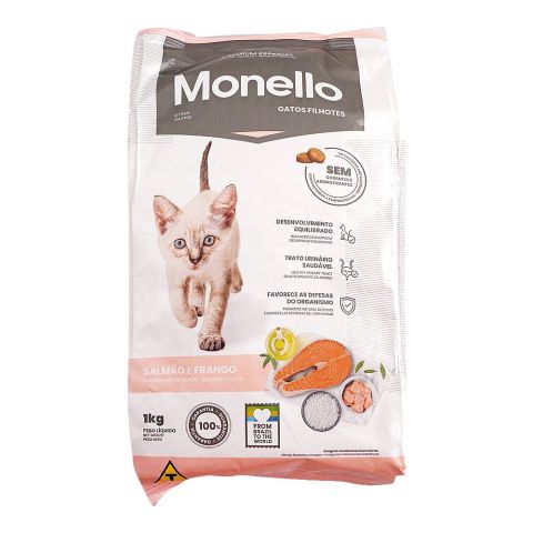 Monello Salmon And Chicken Kitten Food, 1 KG