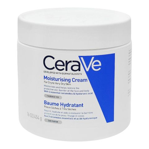 CeraVe Moisturizing Face and Body Cream with Hyaluronic Acid and Ceramides, For Dry Skin, 454g?