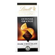 Lindt Excellence Orange Intense Dark With Almond Chocolate