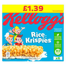 Kelloggs Rice Krispies Cereal Bar 6s