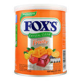 Fox's Crystal Clear Mixed Fruit Flavored Candy, Tin, 180g (Imported)