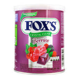 Fox's Crystal Clear Berries Flavored Candy, Tin, 180g (Imported)