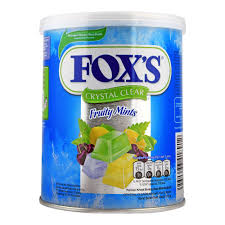 Fox's Crystal Clear Fruity Mints Flavored Candy, Tin, 180g (Imported)