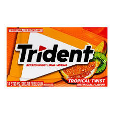 Trident Sugar-Free Gum Tropical Twist, 14-Pack (imported)