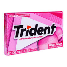 Trident Sugar free Gum Bubblegum, 14-Pack (Imported)