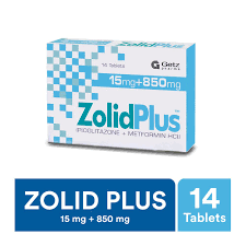 Getz Pharma Zolid Plus Tablet, 15mg + 850mg, 14-Pack