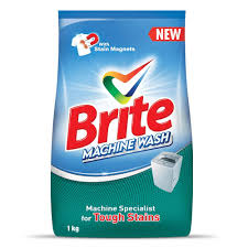 Brite Machine Wash Detergent Powder, 1 KG