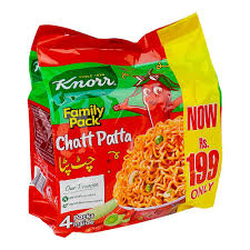 Knorr Noodles Chatt Patta, Family Pack, 4-Pack Inside